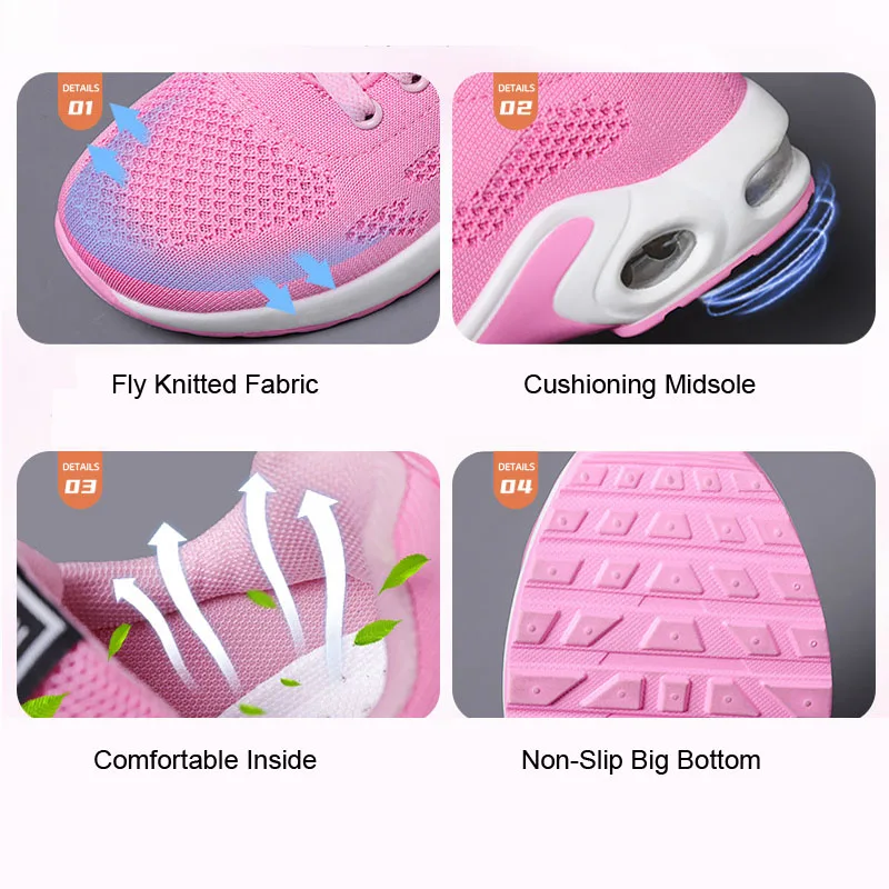 Frauen Laufschuhe Weiche Turnschuhe Bequeme Casual Schuhe 2023 Frühling Outdoor Licht Sport Air Kissen Wanderschuhe WSH4486