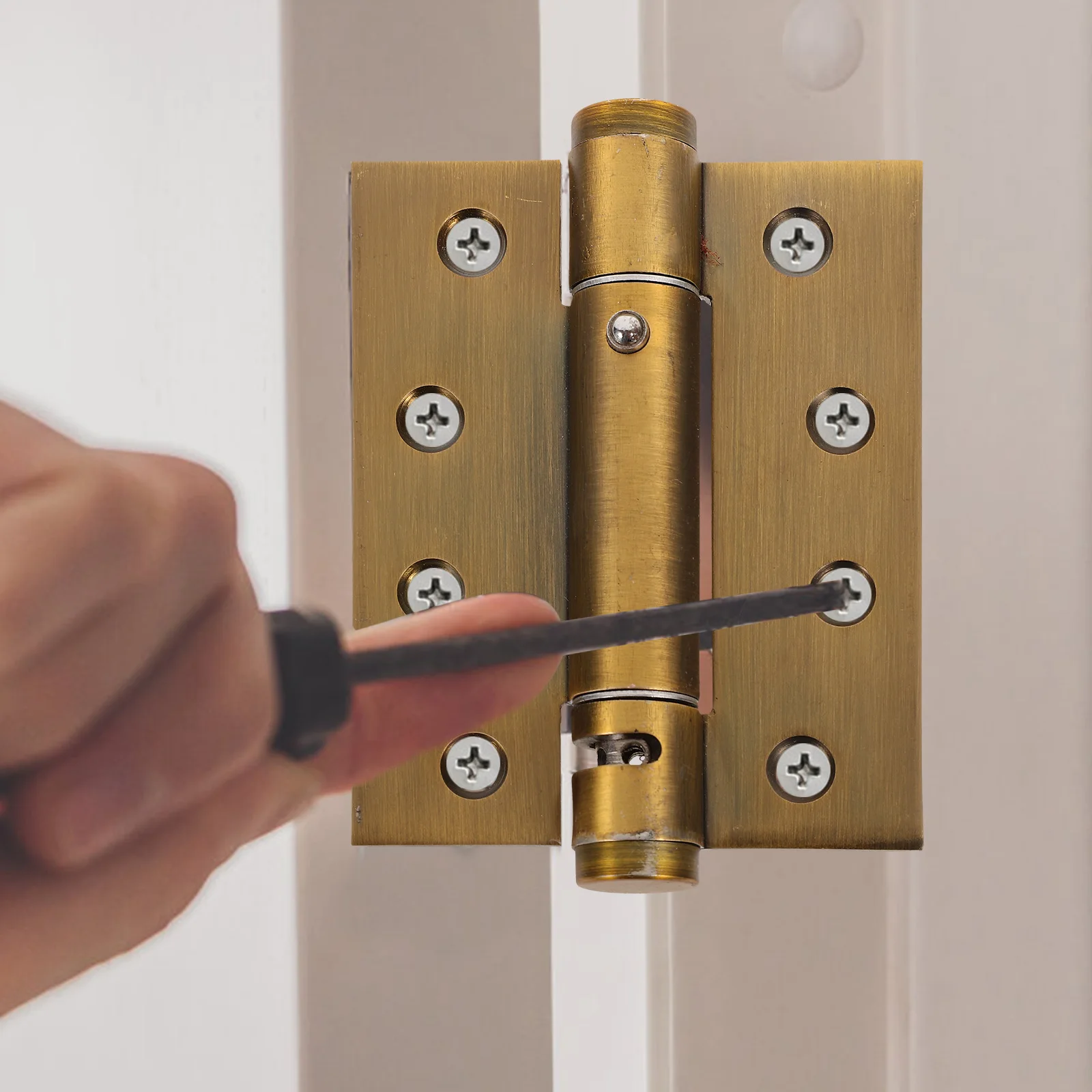 

2 Pcs Automatic Door Close-up Closer Spring Hinges Self Closing Small Tool Automatically