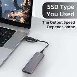 M2 NVMe SSD Case 10Gbps HDD Box M.2 NVME NGFF To USB 3.1 External SSD Enclosure Type-A to Type-C Cable for 2230/2242/2260/2280