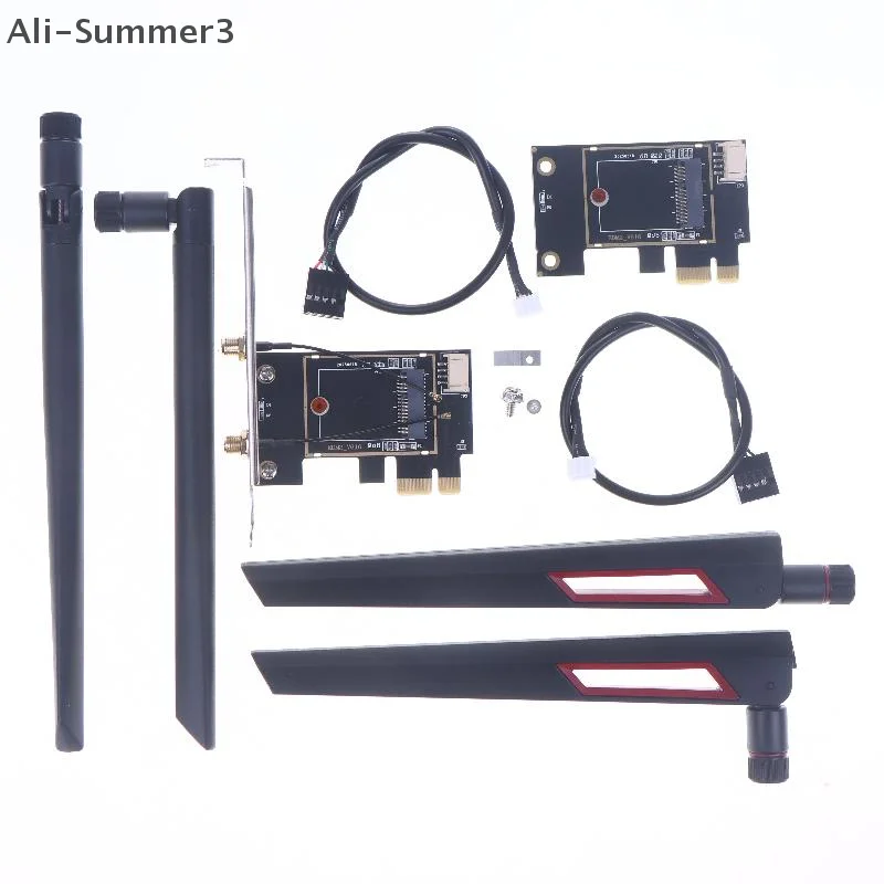 مجموعة واحدة تدعم بطاقة الشبكة اللاسلكية NGFF M.2 ملحقات ذاتية الصنع NGFF M.2 إلى بطاقة محول بطاقة الشبكة PCIE