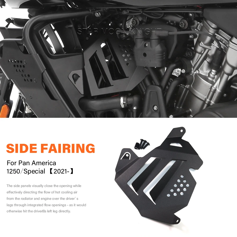 

For Pan America 1250 S RA1250 2021- Motorcycle Left Side Fairing Engine Radiator Protector Guard Decorate Infill Panel PA1250