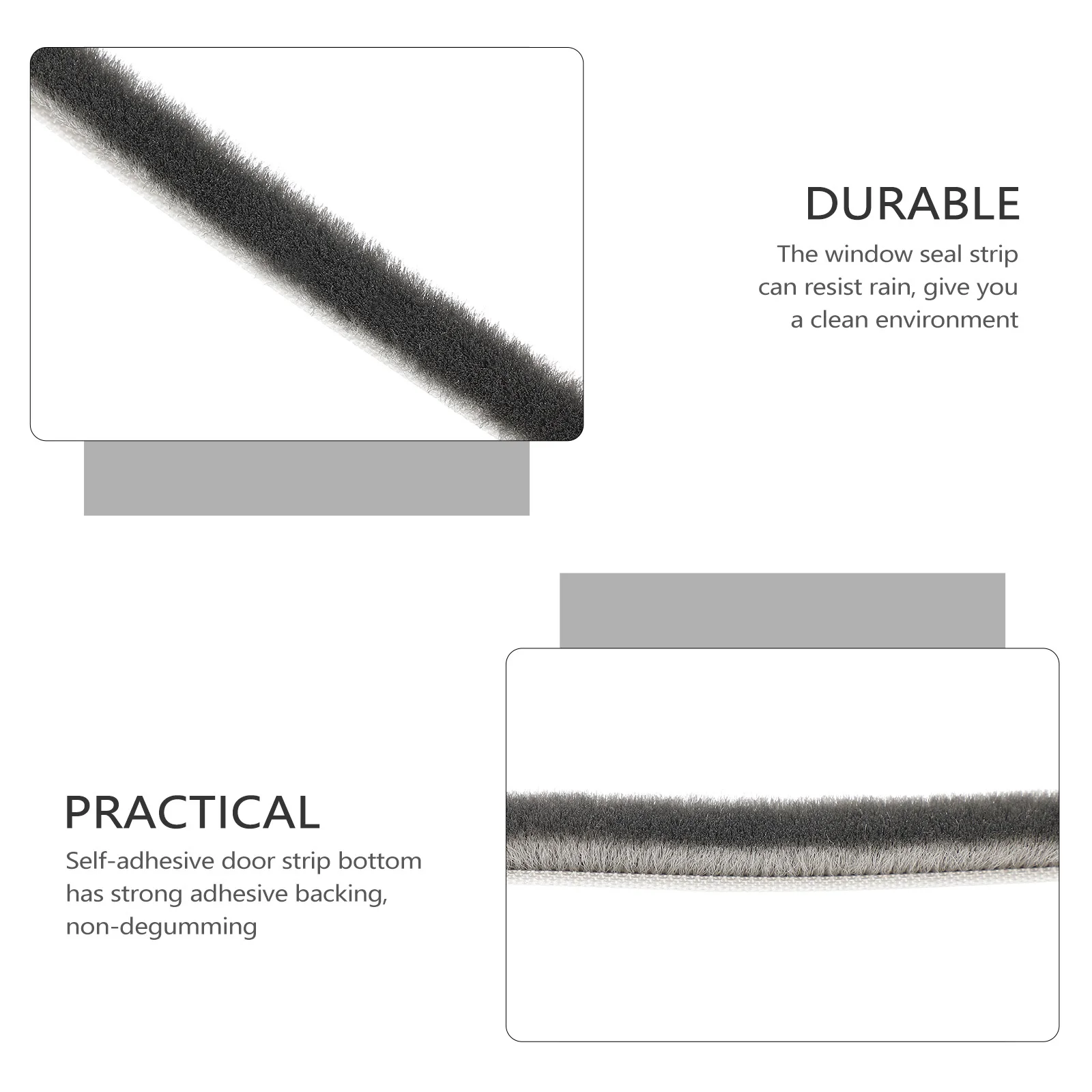 

1pc Seal Strip Door Window Dust Proof Noise Insulation Weatherstrip Self Adhesive Brush Strip For Gap Windproof Soundproofing