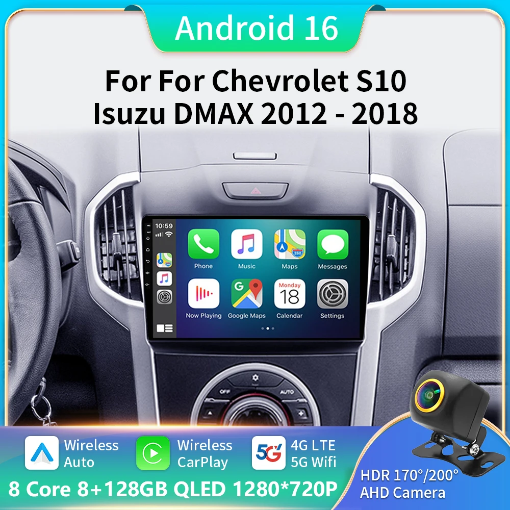 

Android 15 Carplay For Chevrolet TrailBlazer 2 2012 - 2016 For Isuzu D-MAX 2 2012 - 2018 Car Radio Multimedia Video Player WIFI