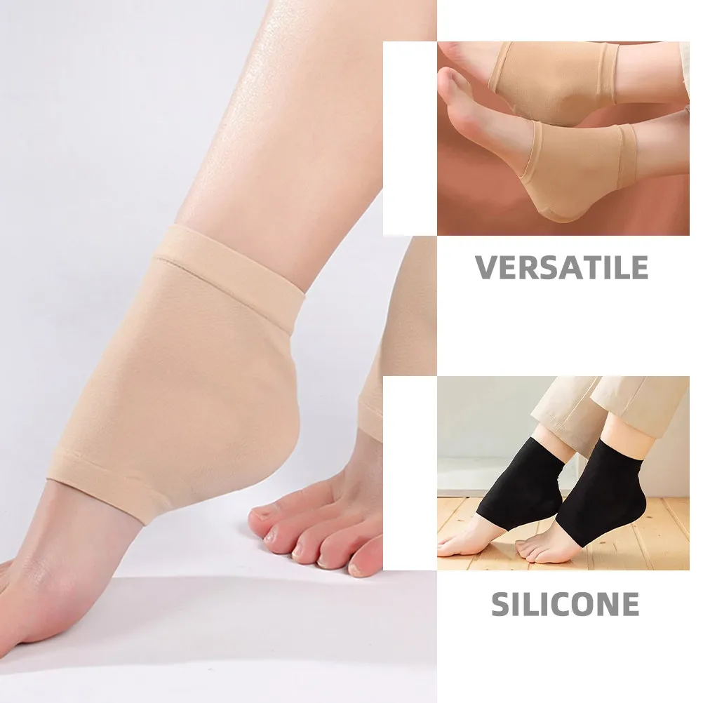 Silicone Anti-cracking Protectorsfoot Covers Anti-abrasion Anti-dry Cracking Socks Men Women Heel Protection Covers Moisturizing