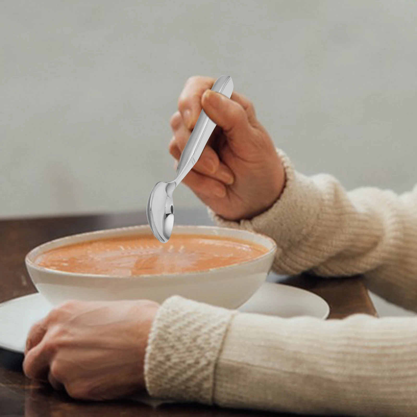 

Adaptive Utensils Set Stainless Steel Weighted Cutlery for Elderly Anti-Shake Silverware Disabled Adults Dexterity Support