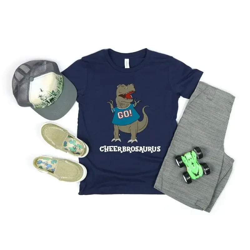 Cheer Brother T Shirt Cheerleader Sibling Cheerbrosaurus Male Or Bro Cheerleading Support Family Outfit