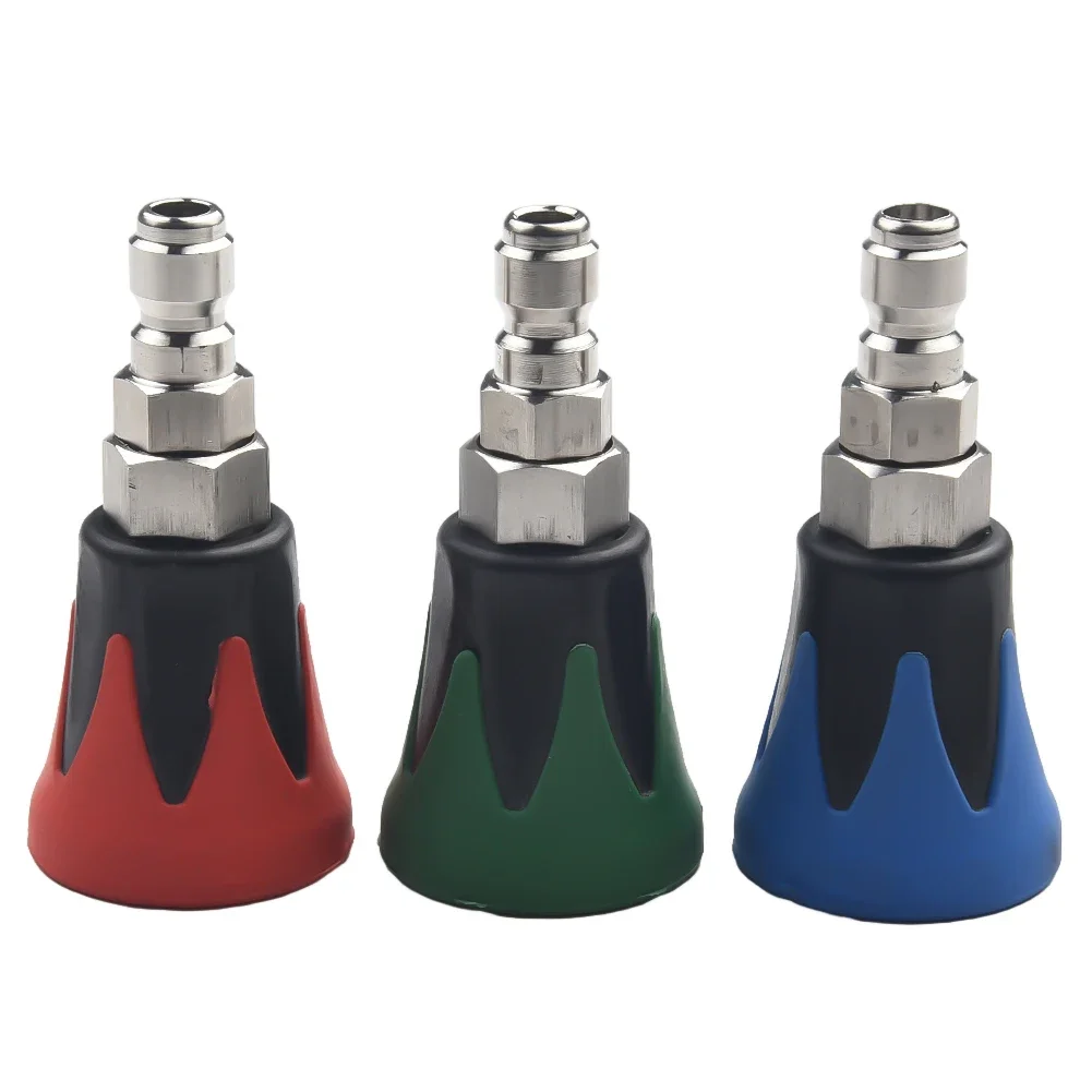 

Drision 1/4 "новые насадки премиум-класса высокого давления с 3-цветным держателем сопла, резиновая защита для мойки высокого давления