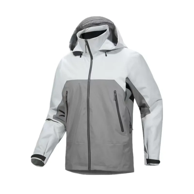 Autumn and Winter Waterproof and Breathable Lightweight Full-pressure Rubber Jacket Mountaineering Jacket Color Matching 8000mm