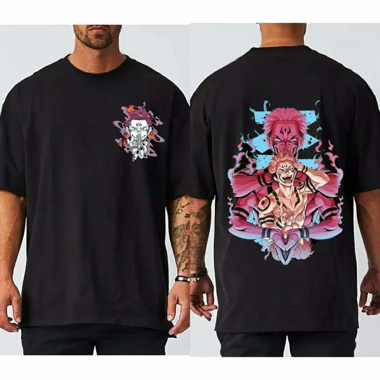 

New Cool Ryomen Sukuna Printed T-shirts Retro Style Women Men Anime Graphic T Shirt Fashion Summer Short Sleeve Casual Top