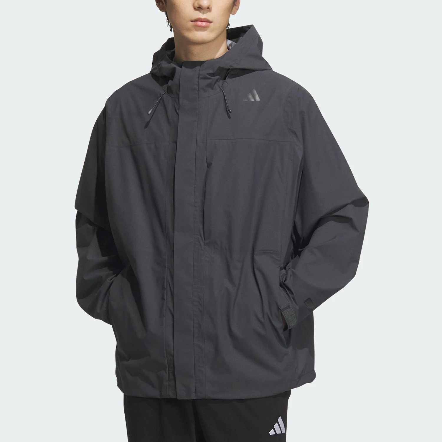 Adidas genuine Men's Sports Outdoor Hooded Hiking Jacket JM0978