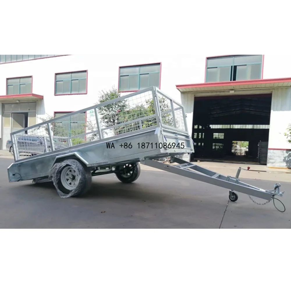 Payload Hot Dip Galvanized Finish CE Certified Steel Tractor Trailer with Cage Box for Motorcycle and Small Box 1.5-3.5 Ton