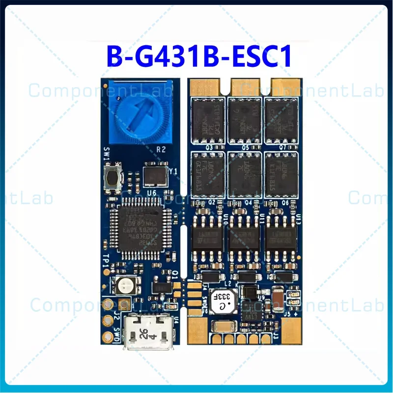 

Оригинальный комплект для исследования B-G431B-ESC1, модуль платы разработки MCU STM32G431CBT6, в комплекте кабель для передачи данных.