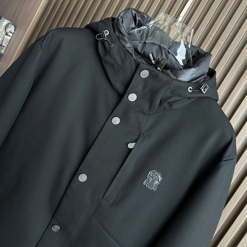 BC Italy Warm White Duck Down Hooded Down Jacket