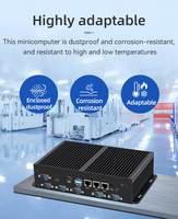 XCY 3LAN6COM Industrial Mini PC Barebone Kit Support 2xDDR4 SSD WiFi6 BT 4G/5G SIM Card Fanless Computer Windows10Pro Ready