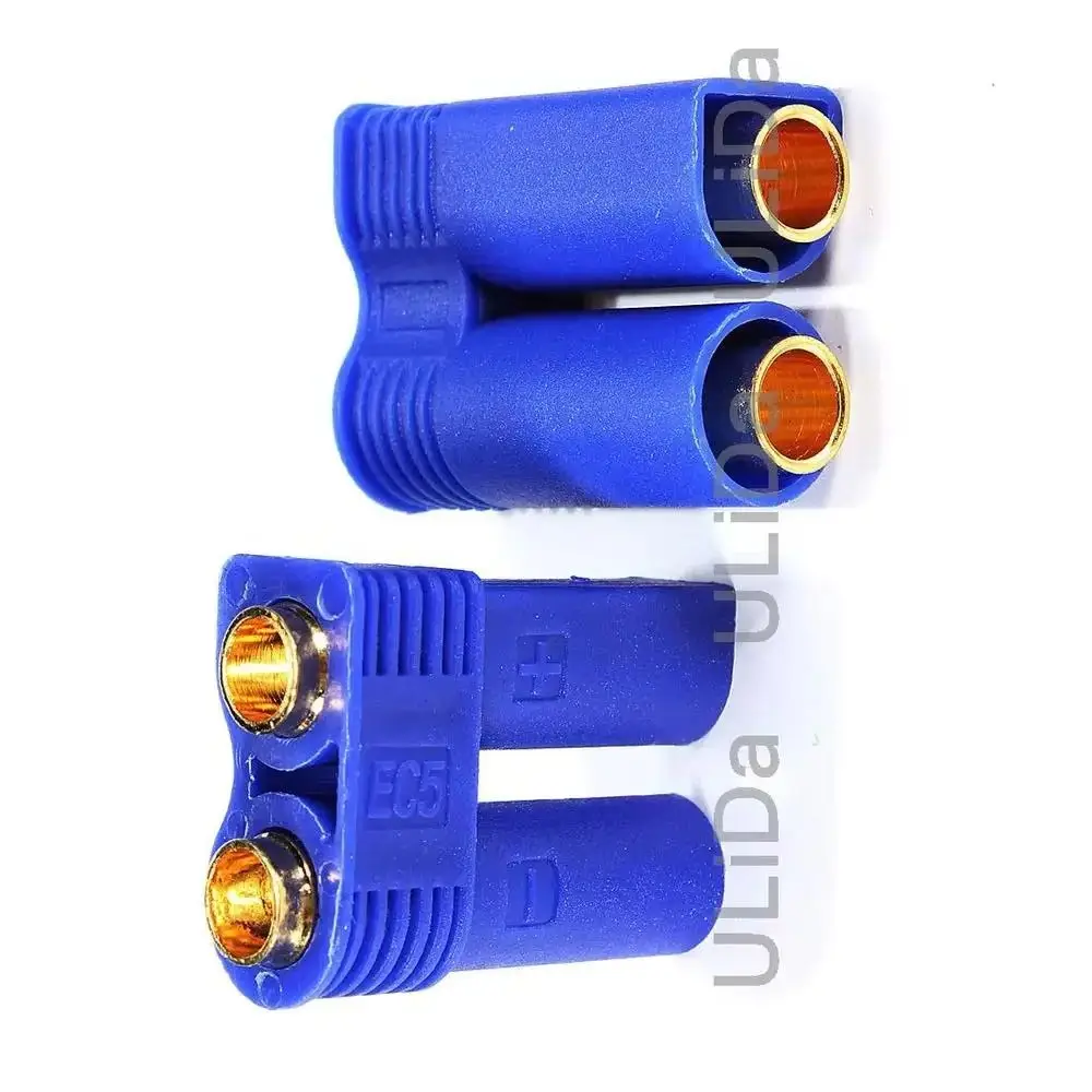 1 Pair Male + Female 5mm EC5 Bullet Connector Plug Adapter Battery