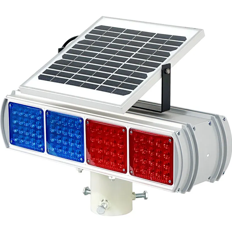 Warning Light 12v Aluminum Material Safety Emergency Strobe Lights Led Solar Blinker Flash Powered Flashing Beacon Rechargeable