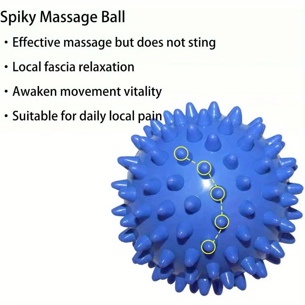 Spiky Massage Ball Set (3 Piece) Foot Ball Roller Massager Acupressure Foot Pain Relief Ball Physical Therapy.Plantar Fasciitis