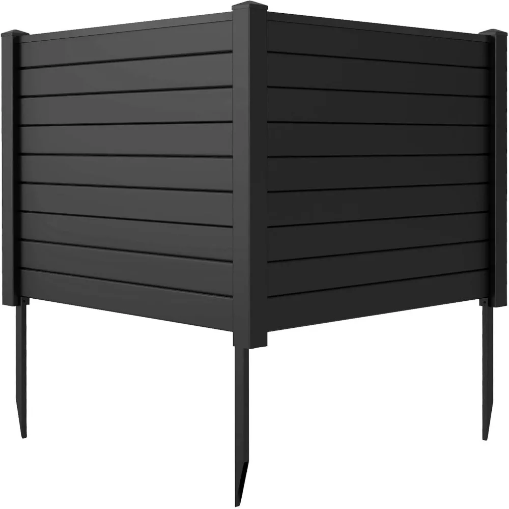 

Privacy Screen Fence Panels, 48 x 38 Air Conditioner Screen Trash Can Enclosure with 3 Ground Stakes, Outdoor Fences Privacy Scr