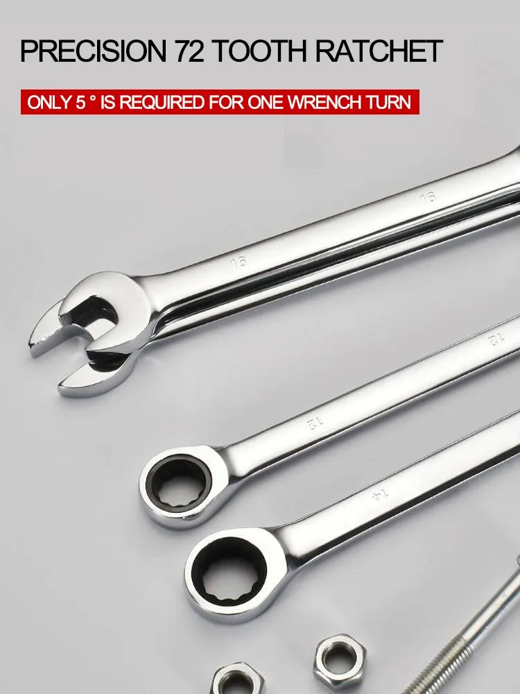 

Universal Ratchet Wrench 72 Tooth Gear Ring Torque Socket Repair Hardware Tools Multifunctional Anti Slip Durable