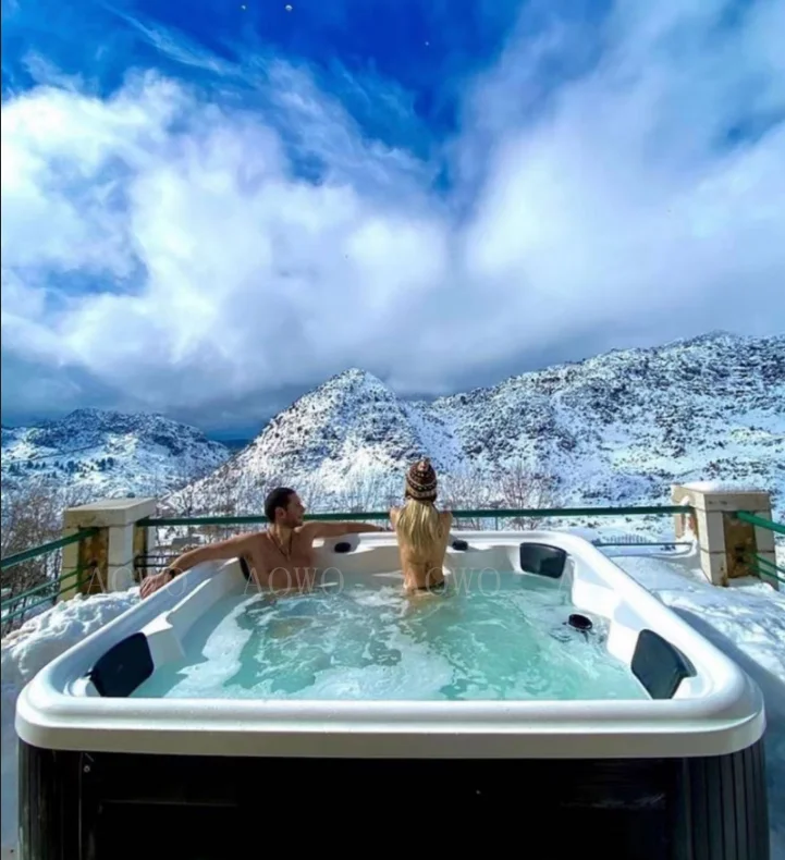 Outdoor Luxury Garden Swim Spa Hot Tube Outdoor air Jets Bath Tub Spa Tubs Jakuzzi Outdoor Spa With Massage Yacuzzi