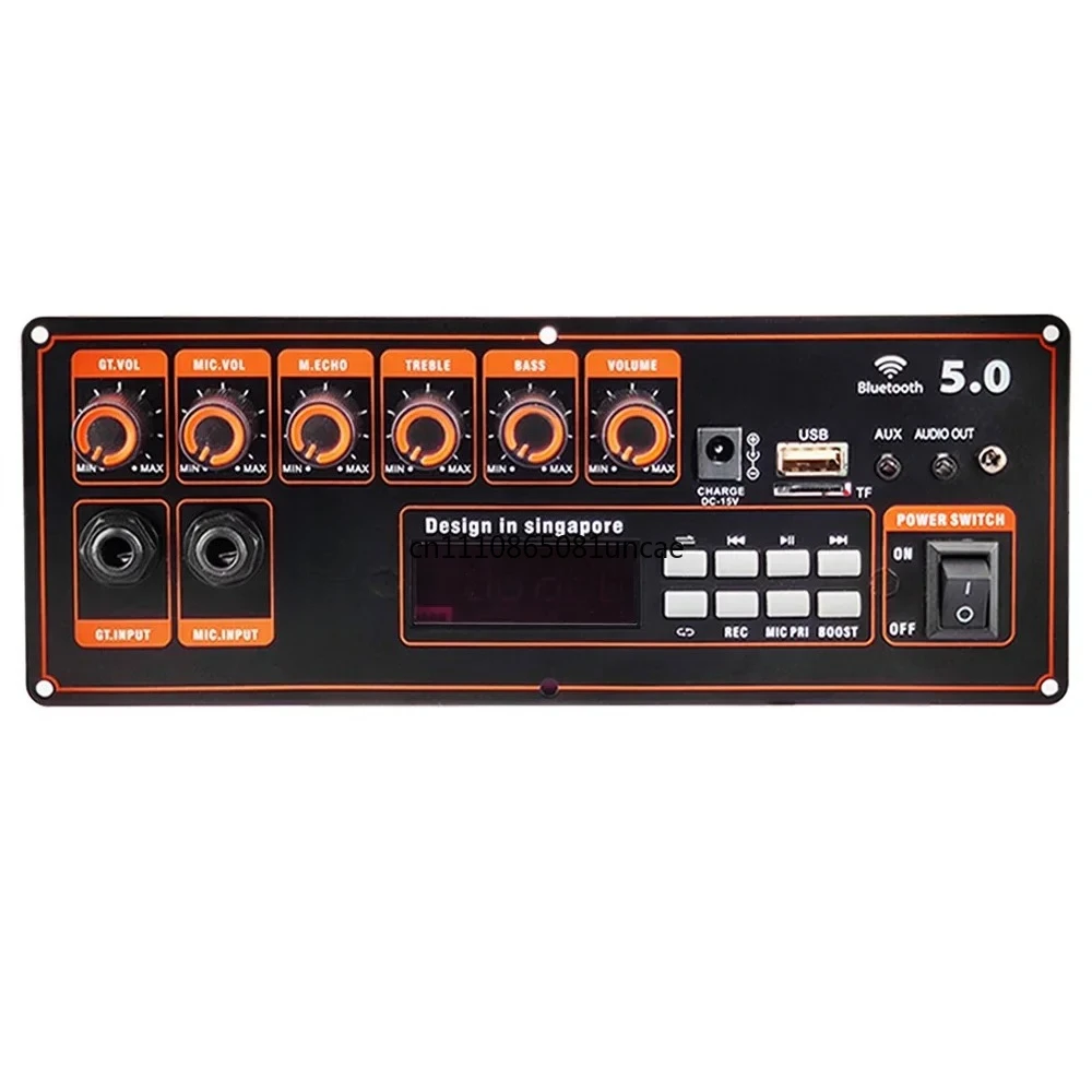 

Усилитель Bluetooth 12В 100Вт для колонок, поддержка AUX, микрофона, TF-карты, записи с U-диска, для динамиков 6-12 дюймов