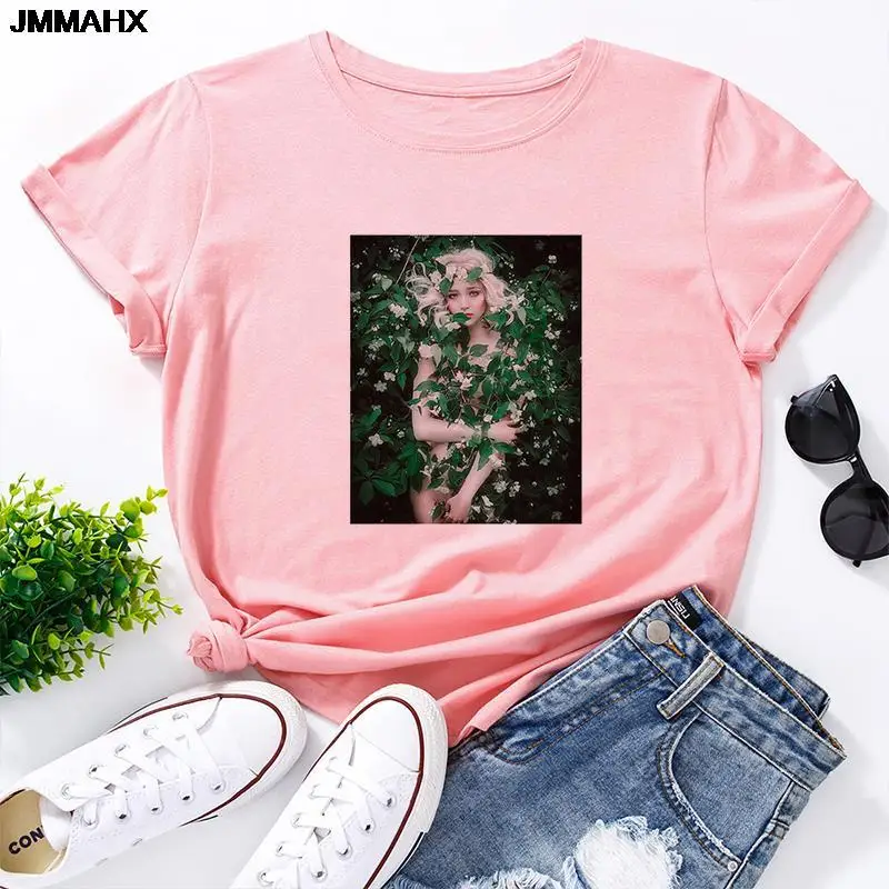 Harajuku Art Printed Women's T-shirt Casual Short Sleeve Tops Tee Streetwear Woman T Shirt Fashion Gothic Female Clothing Tshirt