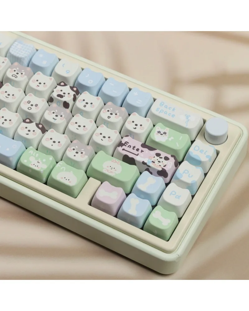 

MAO cat highly cute puppy full set of PBT sublimation keycaps split space 7u supplement