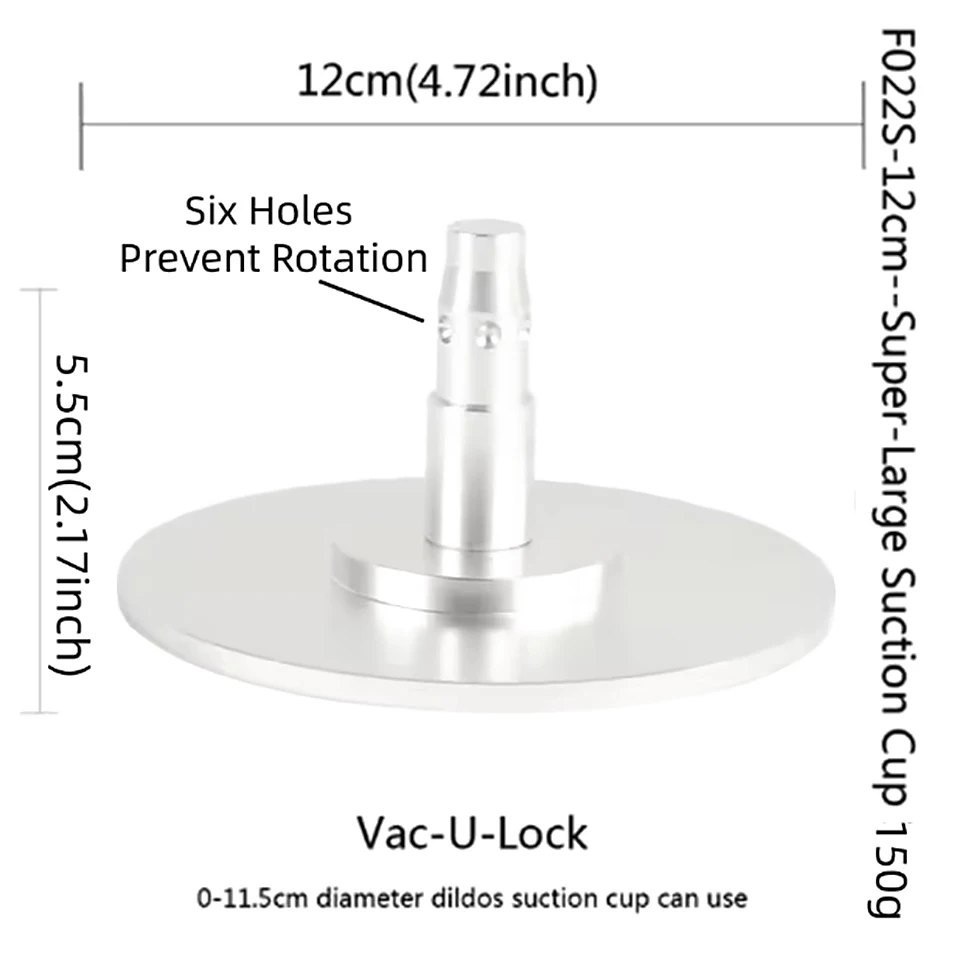 DTSUDU Upgrade Anti-Rotation Suction Cup for Sex Machine Quick Connector with Six Holes VAC-U-LOCK Attachments Dildo Holder view 3