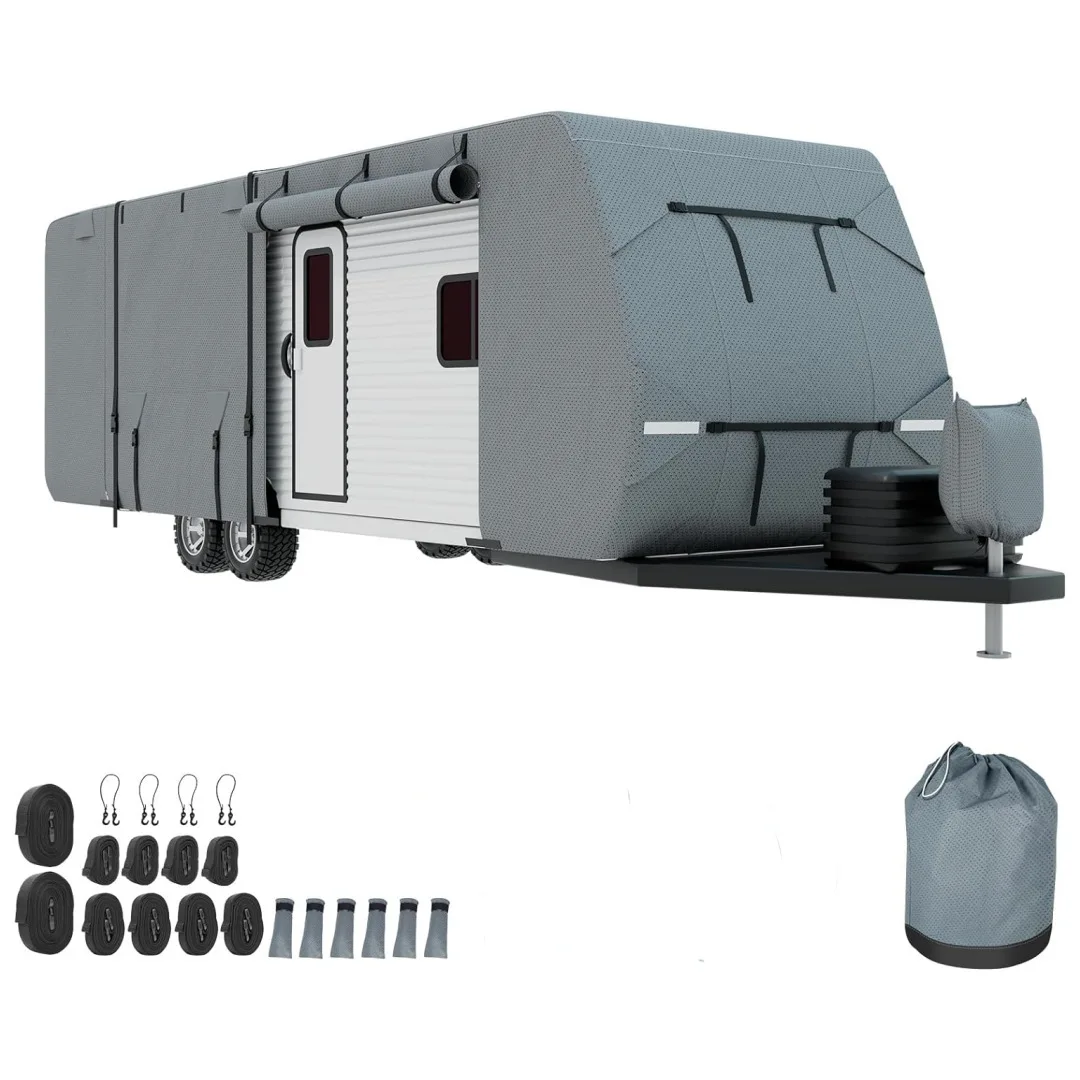 Custom Size RV Car Cover - Waterproof Windproof Breathable Oxford Fabric, Ideal for Outdoor Camping & Station Wagon Protection