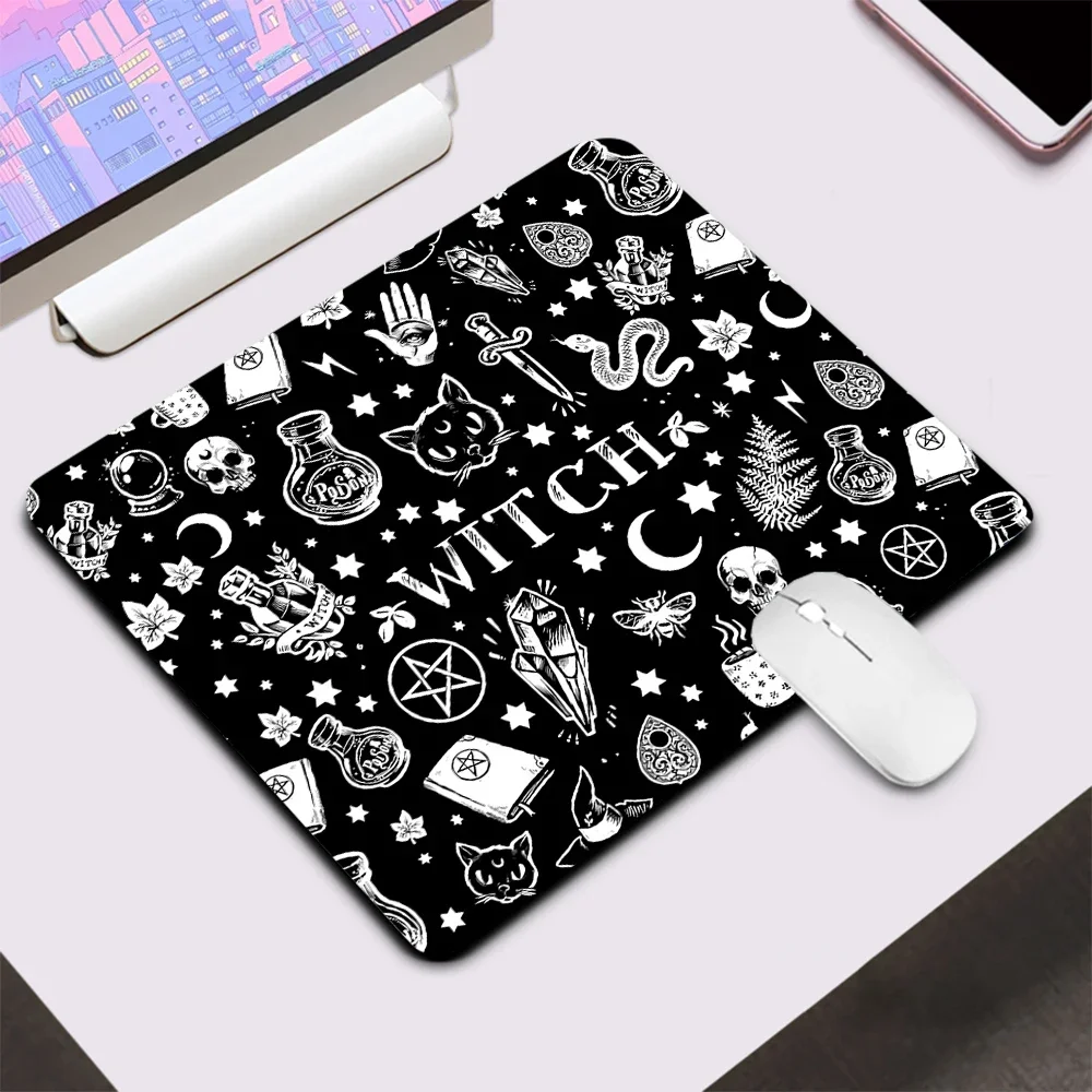 Witches Cat Moon Tarot Small Gaming Mouse Pad Computer Office Mousepad Keyboard Pad Desk Mat PC Gamer Mouse Mat Laptop Mausepad