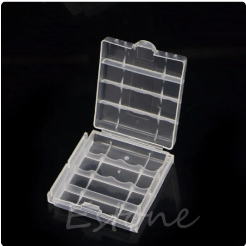 하드 플라스틱 배터리 케이스, 흰색 거치대 보관함, 4X AA AAA 배터리용, 10 개