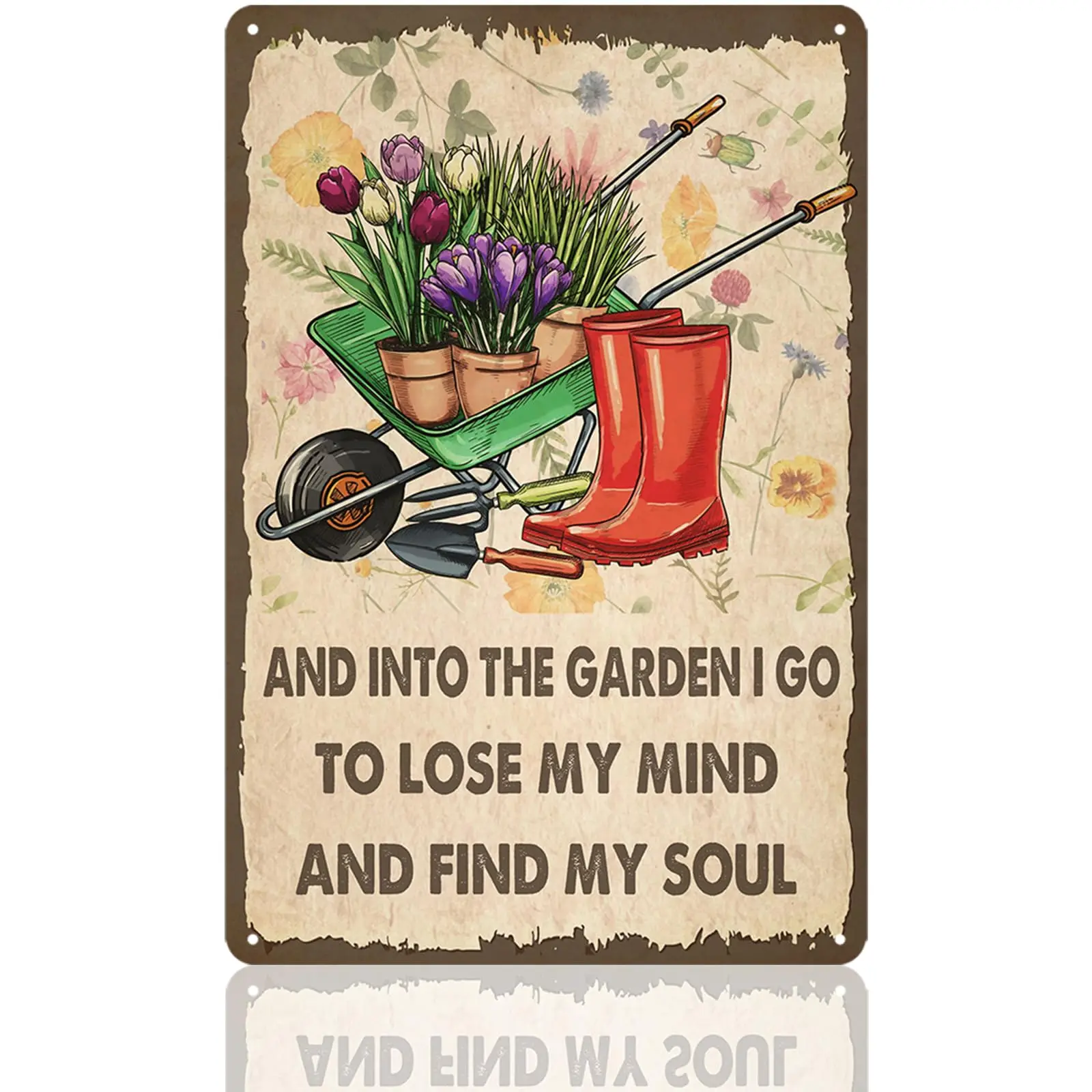 Funny Garden Signs I Go To Lose My Mind And Find My Soul Metal Tin Sign Gardens Signs Decorative Outdoor Yard Signs Decor 8 sign