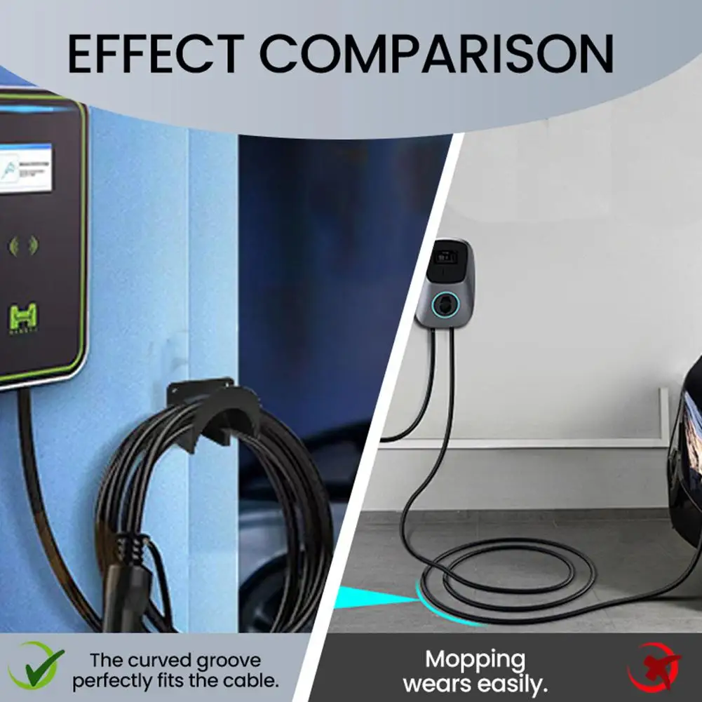 EV Charger Holder Wall Mount Heavy-Duty Hook voor EV Charger Cable Retractor Electric Vehicle Charger Cord Organizer Accessory