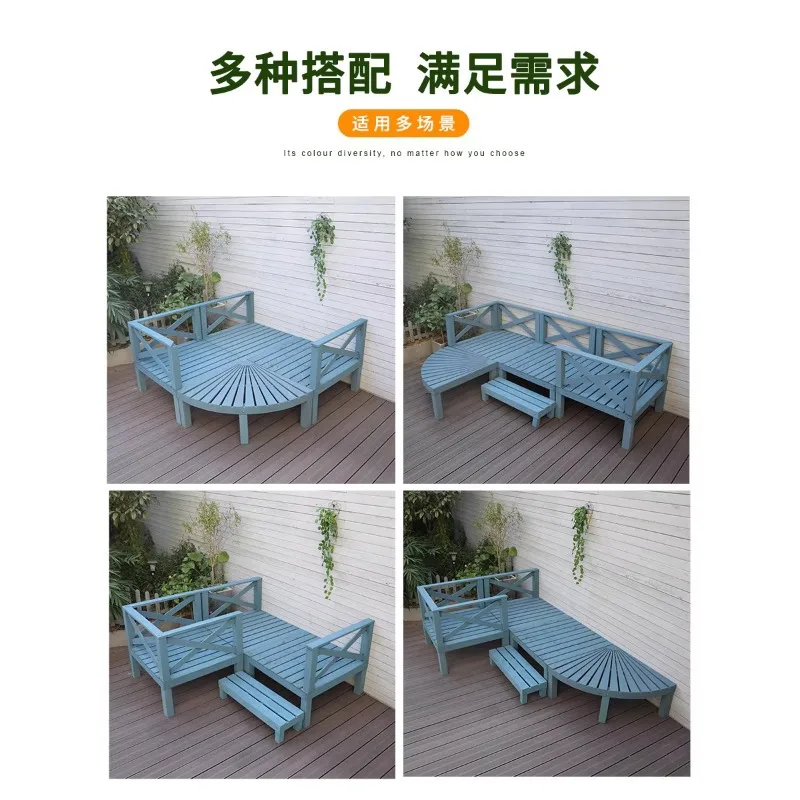 DSA outdoor wooden floor outdoor courtyard solid wood leisure platform garden open-air balcony terrace