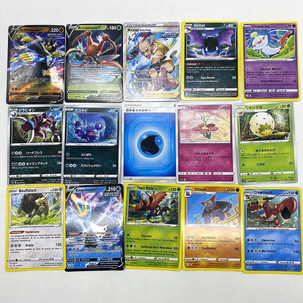 Japanese French Spanish English TCG Sword Shield Collection Shining Box Vmax Card Energy Trainer Tag Team Cards Toys