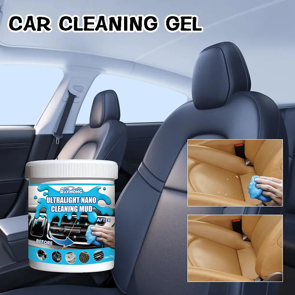 Car Cleaning Gel Air Vent Magic Dust Cleaner Gel Office Gap Wash Mud Removal Rubber Auto Interior Cleaning