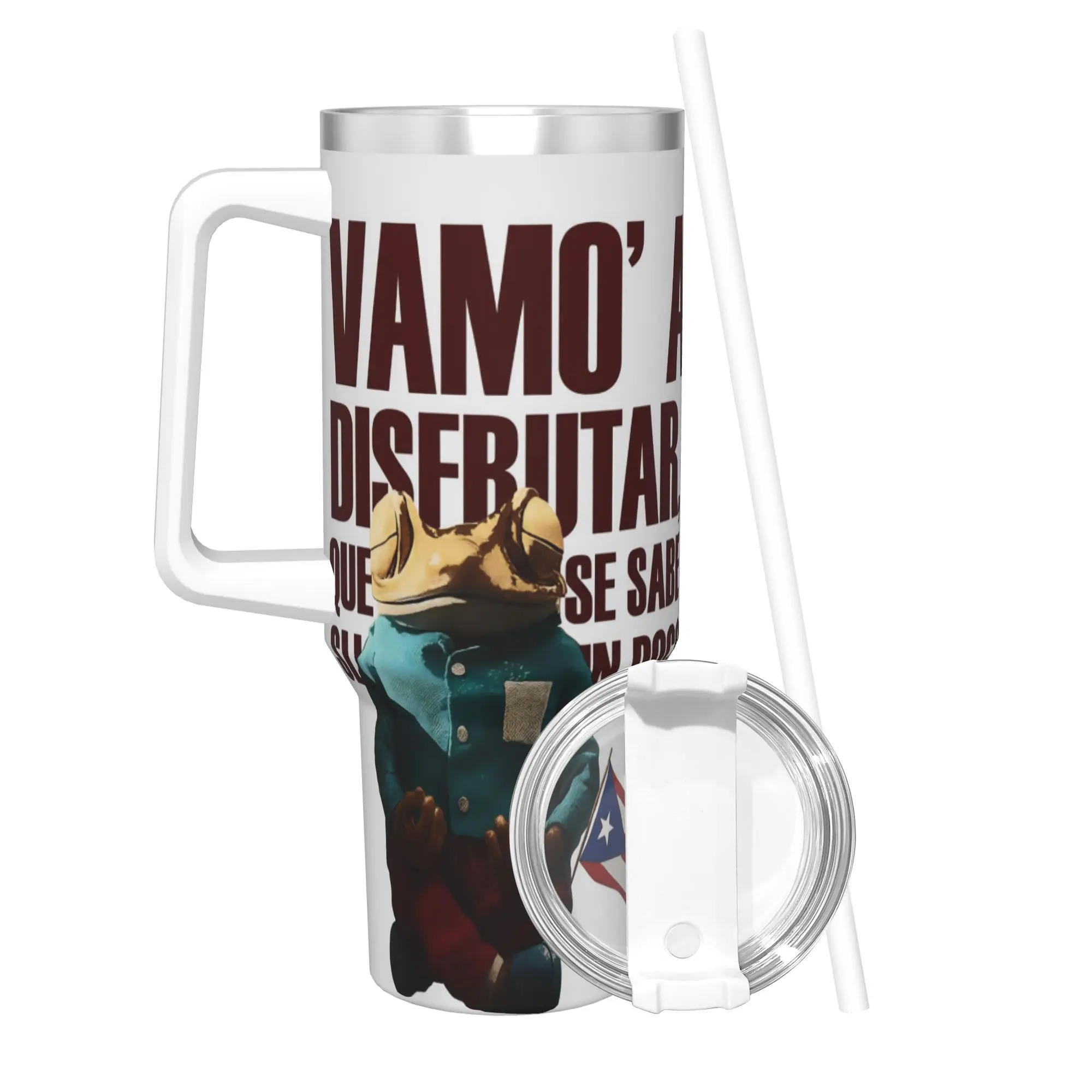 

Bad Bunny DTMF Tour 2026 Tumbler Vacuum Insulated Thermal Cup Stainless Steel Travel Outdoor Mugs Spill Proof 40oz