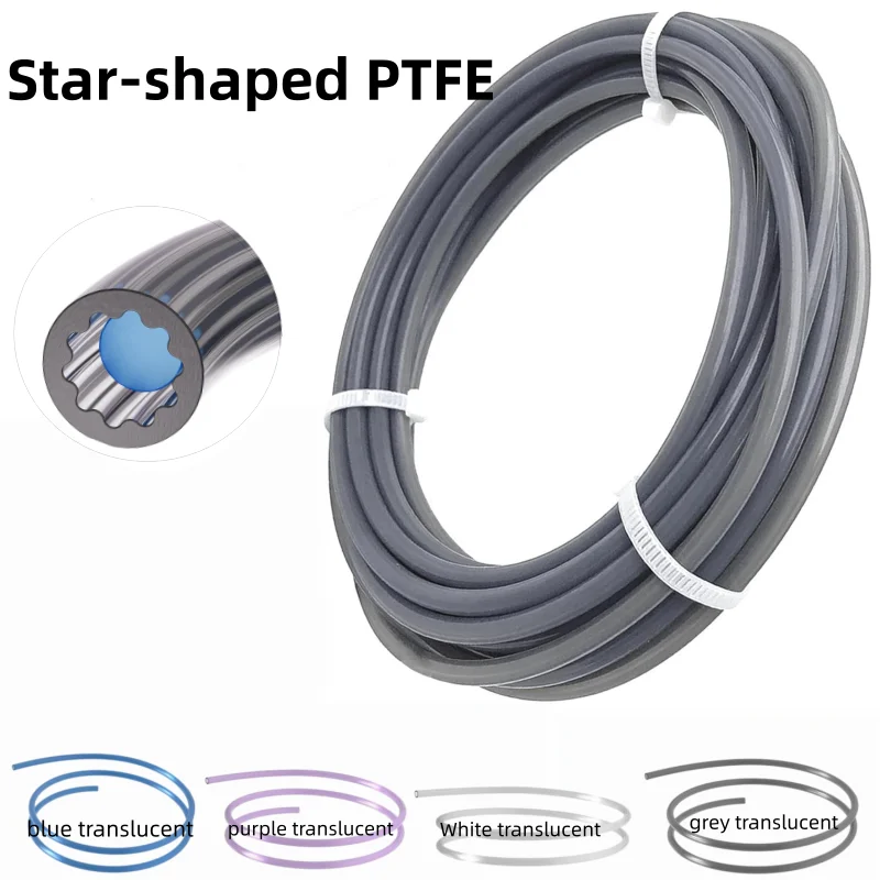 Star Shaped Japanese Materials PTFE Tube 4mm OD Teflonto Ultra-Smooth Flow DIY 3D Printer For Bambu Lab AMS Creality