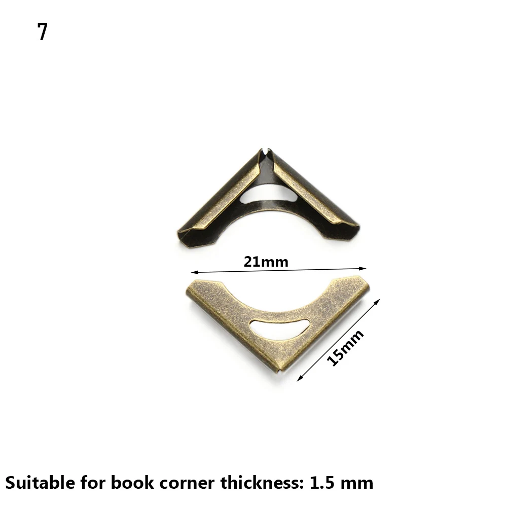 

4Pcs Retro Decoration Book Menus Metal Corners Scrapbook Accessories Photo Albums Book Corner Protector