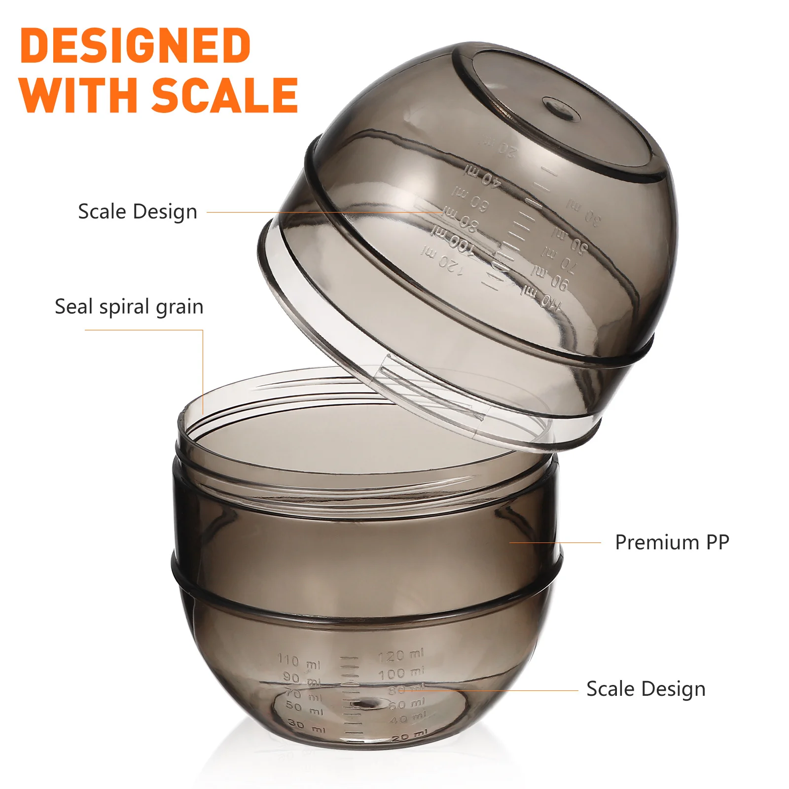 صبغ خلط كوب المزدوج علامات التخرج وعاء اللون لصالون المنزل استخدام مجموعة تلوين الشعر أدوات مادة البولي بروبيلين لون الشعر #4