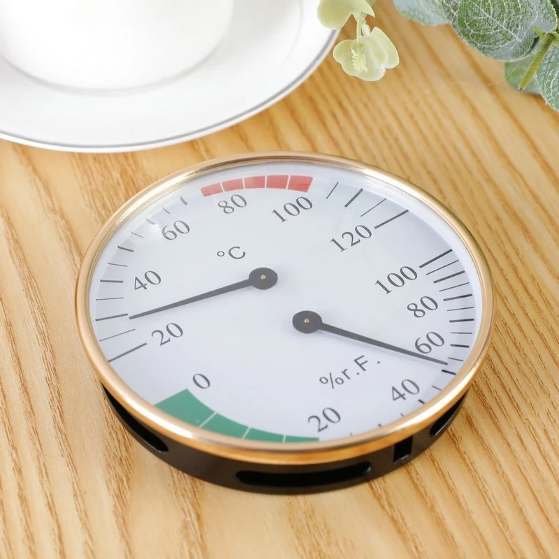 1Pcs Wet Temperature Double Display Thermometer Sauna Bedroom Home Alloy Aluminum Thermometer Greenhouse Outdoor Wallthermometer