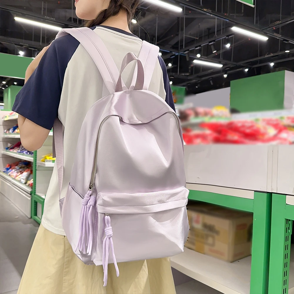 Backpack for Elementary School Students, Large Capacity, Versatile, Everyday Use, Stylish, Niche, Simple Backpack for Girls