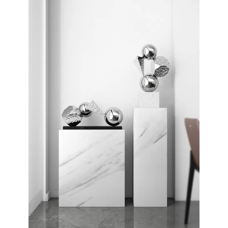 

Stainless steel abstract geometric desktop sculpture model room living room entrance suitable for bedrooms and living rooms