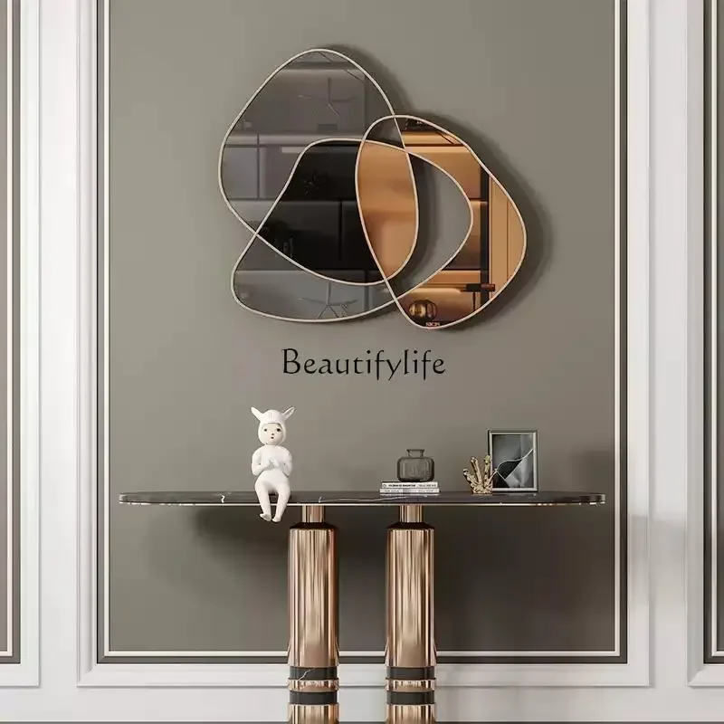 

ls 35European creative decoration mirror model room background wall wall decoration Italian light luxury