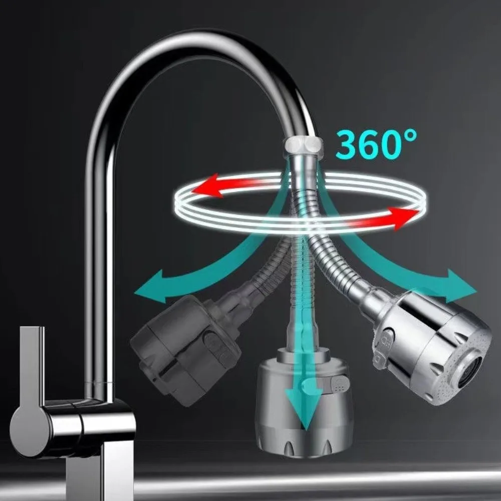 2/3 Modes Faucet Filter Adapter Anti Splash Universal Spray Water Saving Tap Nozzle 360° Rotating Water Faucet Bubbler