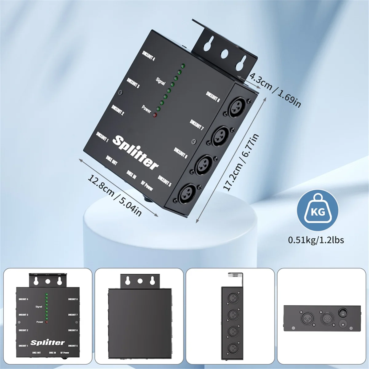 

2025+For 8 Way Isolated Splitter LED Lighting Controller 8 Branch Universal Splitter Amplifier 3Pin Outputs EU PLUG