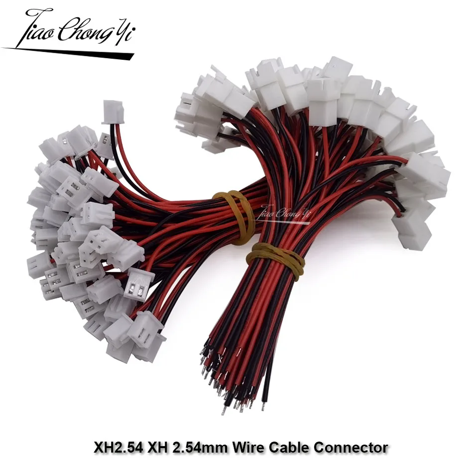 XH2.54mm Pitch 2pin connector 2.54mm Male & Female mini Plug Jack Connector Cable 26AWG Electronic wire 10cm/15cm/20cm