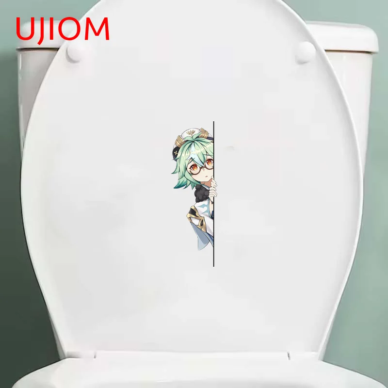 UJIOM فاليريا رودريغيز تطل جينشين تأثير الجدار ملصق لطيف الجدة لافتة للنظر ملصق مائي مناسب لغرفة اكسسوارات الديكور