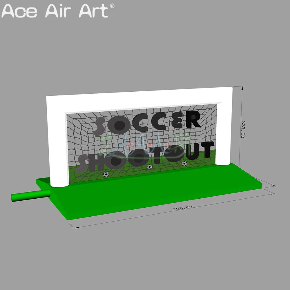 

7*4m PVC Bottom+Oxford Cloth Goal Inflatable Shooting Target Inflatable Soccer Shoot Out Game for Rent or Grass Fun