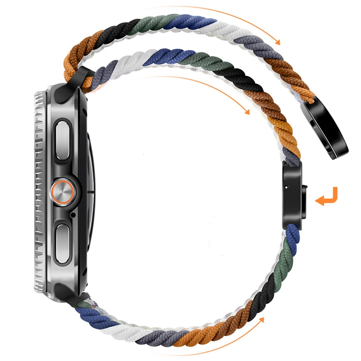 Магнитный нейлоновый ремешок для Samsung Galaxy Watch 8, 40 мм, 44 мм, плетеный браслет Solo Loop для Samsung 8, классический регулируемый ремешок 46 мм